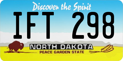 ND license plate IFT298