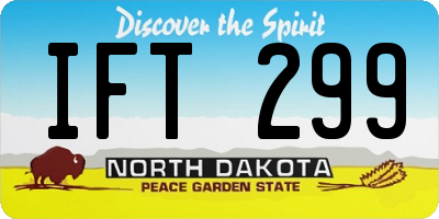 ND license plate IFT299