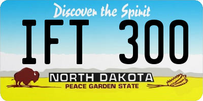 ND license plate IFT300