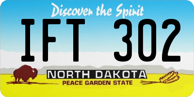 ND license plate IFT302