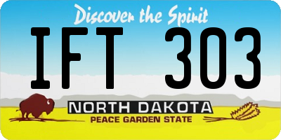 ND license plate IFT303
