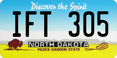 ND license plate IFT305