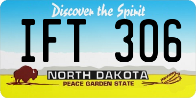 ND license plate IFT306