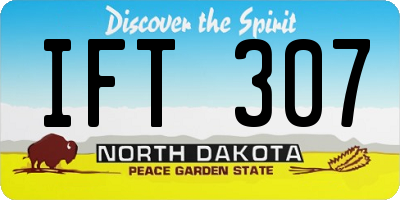 ND license plate IFT307