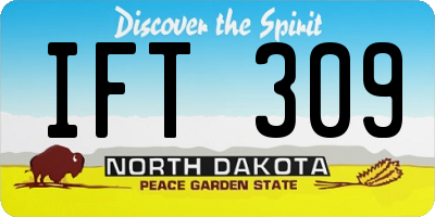 ND license plate IFT309