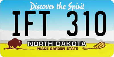 ND license plate IFT310
