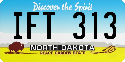 ND license plate IFT313