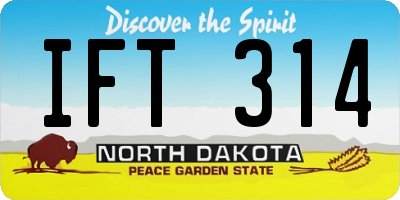 ND license plate IFT314