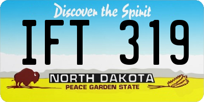 ND license plate IFT319