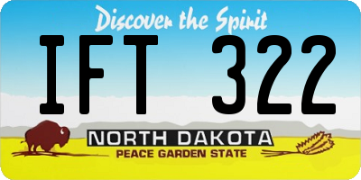 ND license plate IFT322