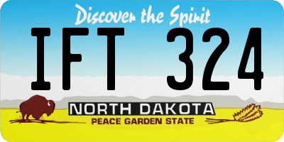 ND license plate IFT324