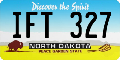ND license plate IFT327