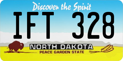 ND license plate IFT328