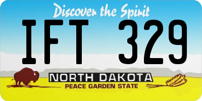 ND license plate IFT329