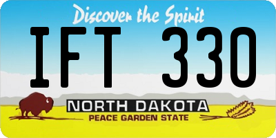 ND license plate IFT330