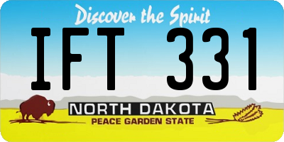 ND license plate IFT331