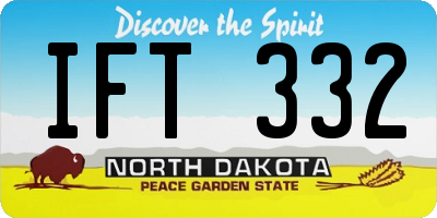 ND license plate IFT332
