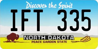 ND license plate IFT335