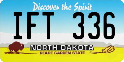 ND license plate IFT336