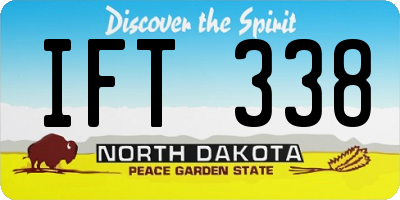 ND license plate IFT338