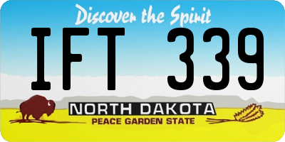 ND license plate IFT339