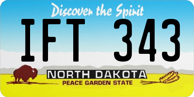 ND license plate IFT343