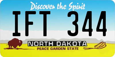 ND license plate IFT344