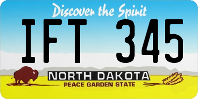 ND license plate IFT345