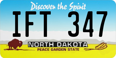 ND license plate IFT347
