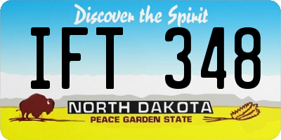 ND license plate IFT348