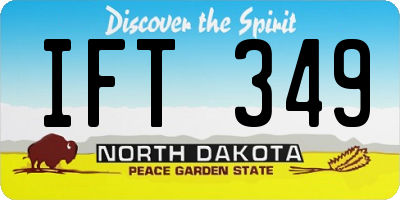 ND license plate IFT349