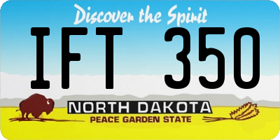 ND license plate IFT350