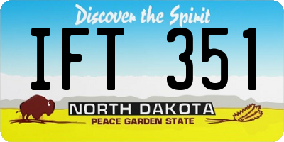 ND license plate IFT351