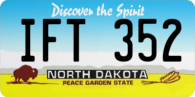 ND license plate IFT352