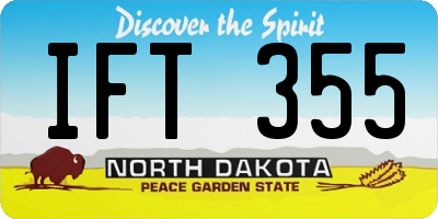 ND license plate IFT355