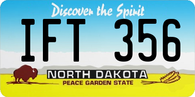 ND license plate IFT356
