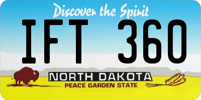 ND license plate IFT360