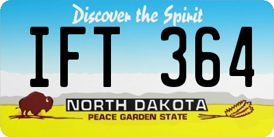 ND license plate IFT364
