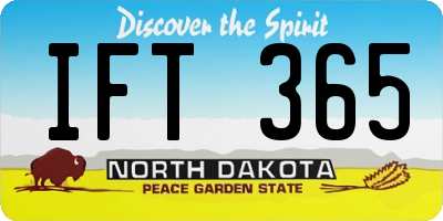 ND license plate IFT365