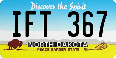 ND license plate IFT367