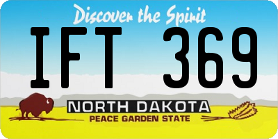 ND license plate IFT369