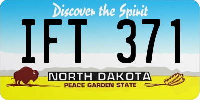 ND license plate IFT371