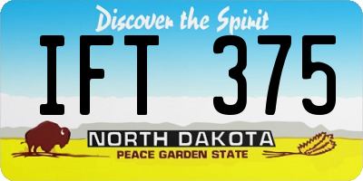 ND license plate IFT375