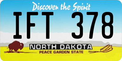 ND license plate IFT378