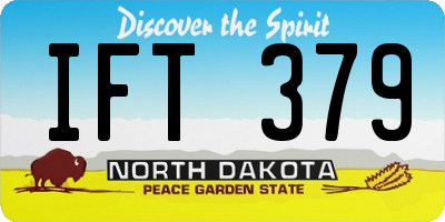 ND license plate IFT379