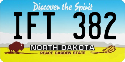 ND license plate IFT382