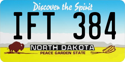 ND license plate IFT384