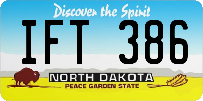 ND license plate IFT386