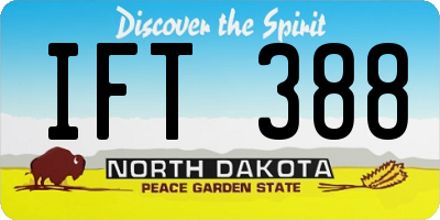 ND license plate IFT388