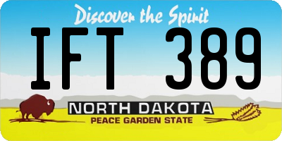 ND license plate IFT389